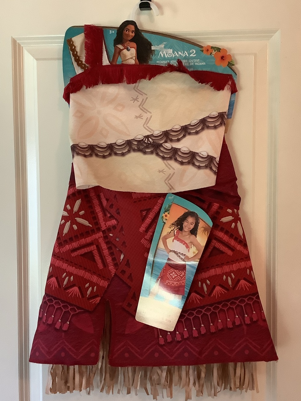 Target Moana-Inspired Red and Cream Girls Costume